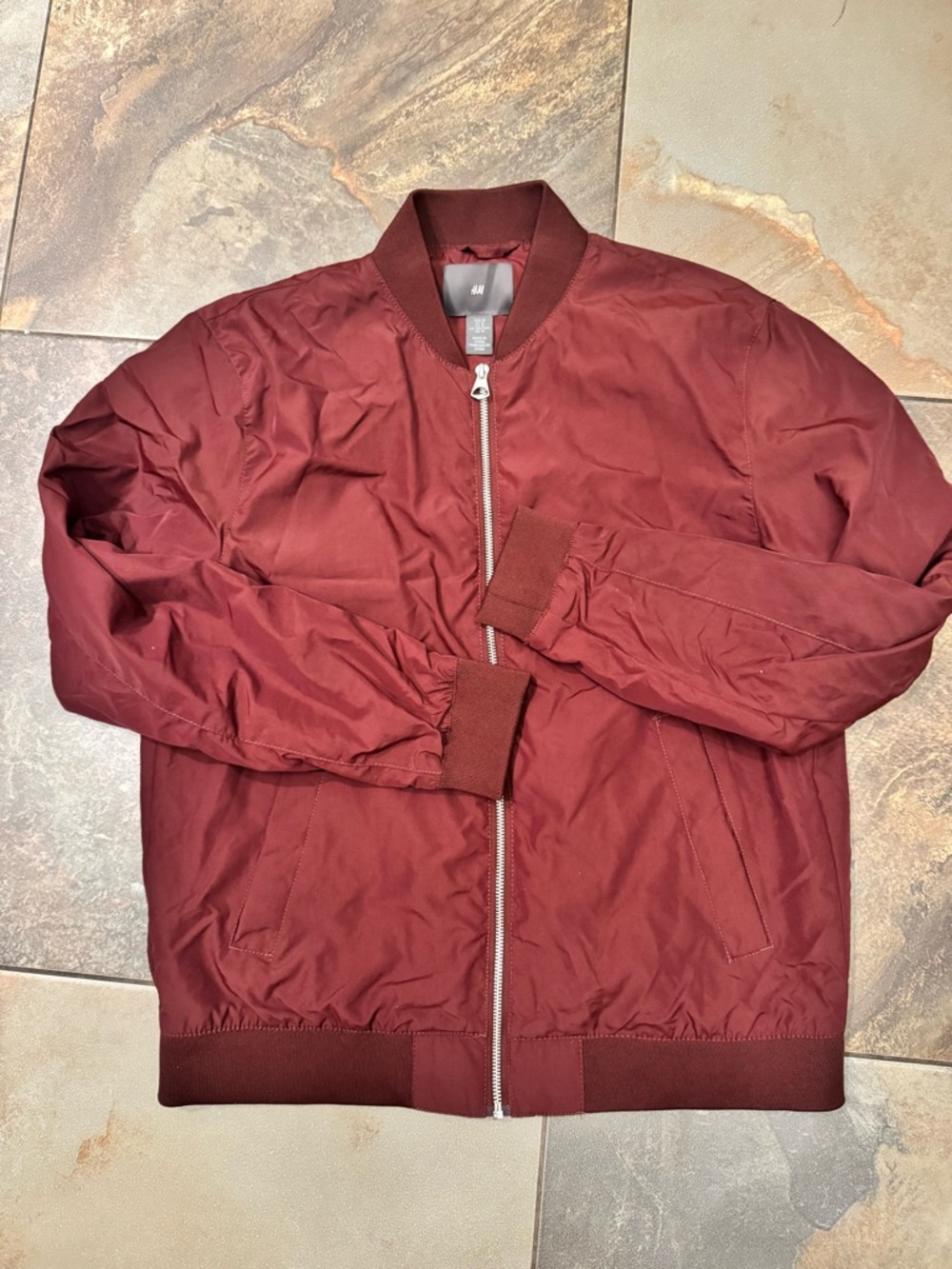 H&M Men’s Maroon Bomber Jacket